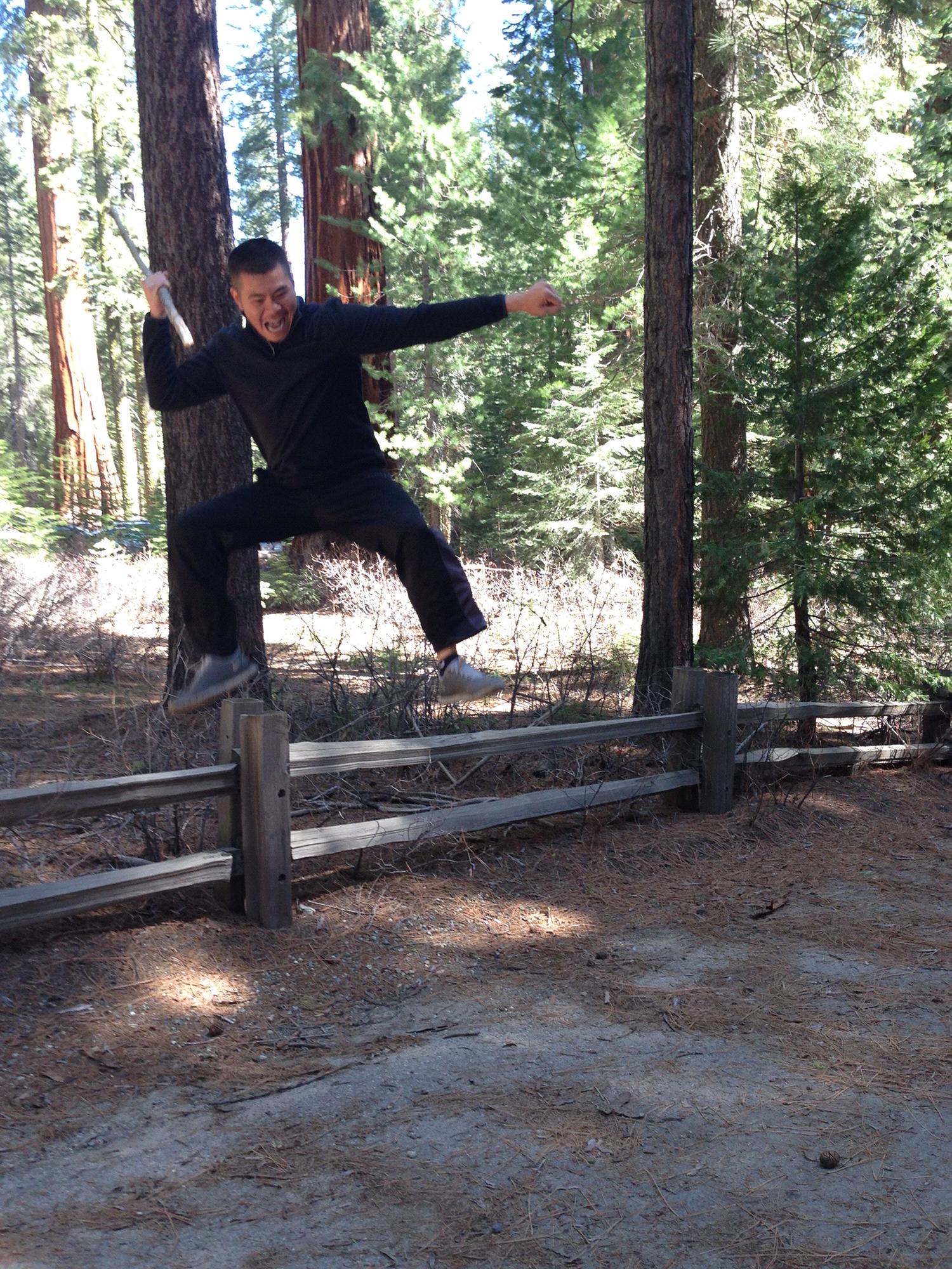Having fun on the Leong family trip to Yosemite!