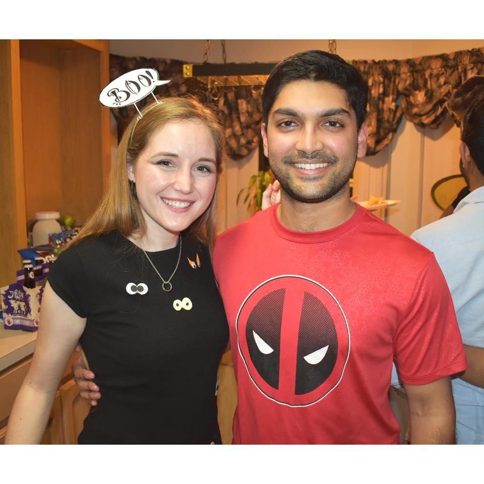 Medical school halloween party (before we started dating)