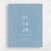 Blue Wedding Save the Date - Glacier Frame