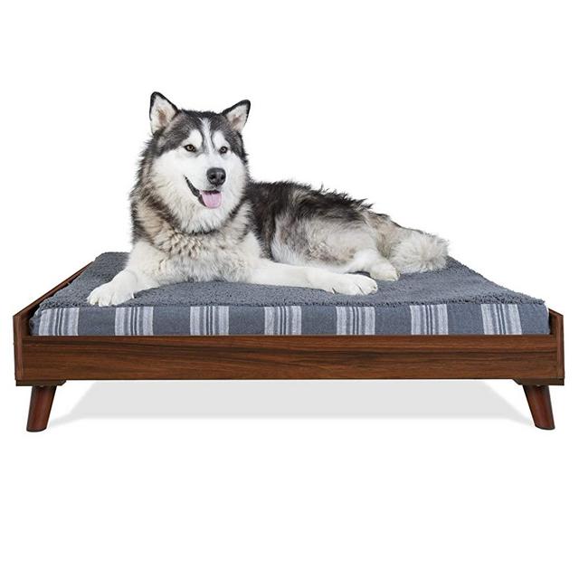 Furhaven Pet Bed Frame for Small, Medium, and Large Dogs and Cats - Elevated Mid-Century Modern Style Platform Dog Bed Frame - Compatible with Furhaven Pet Beds