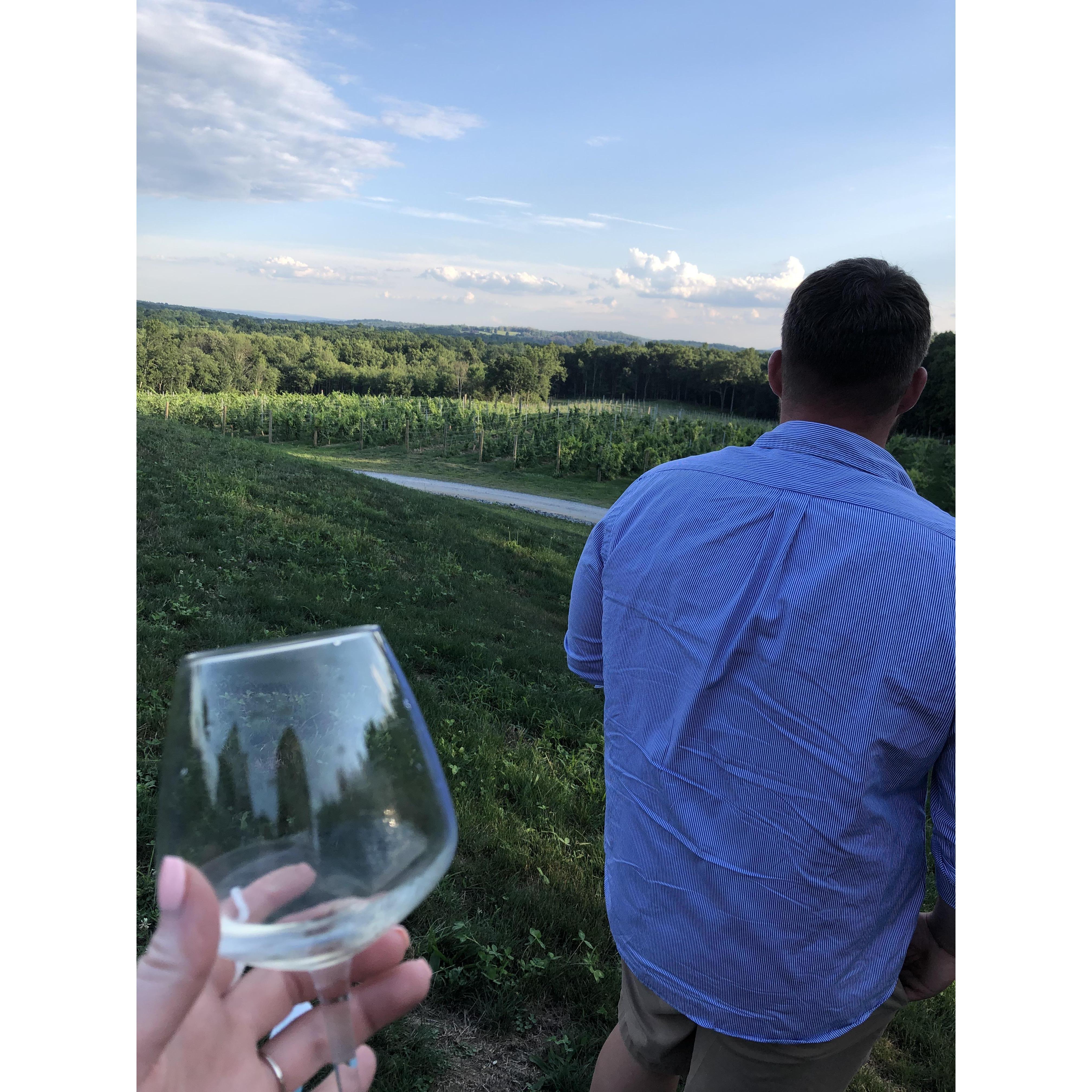 At the beautiful Milea Winery by our home