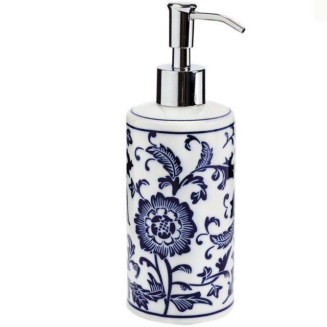 Blue & White Bath Collection - Lotion Dispenser