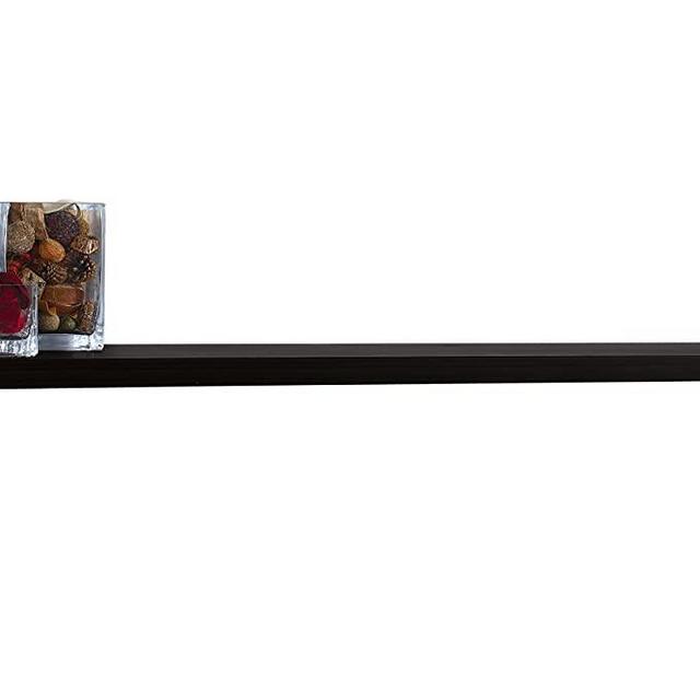 InPlace Shelving 9084674 Slimline Floating Wall Mountable Shelf with Invisible Brackets, Black, 48-Inch Wide by 8-Inch Deep by 1.25-Inch High