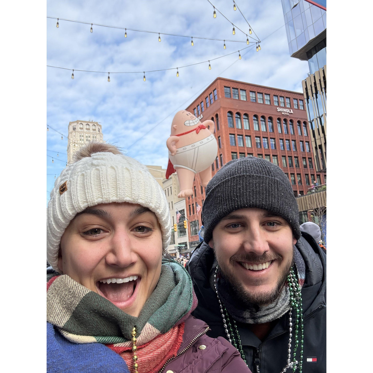Detroit Thanksgiving Day Parade! Seen with the famous Captain Underpants