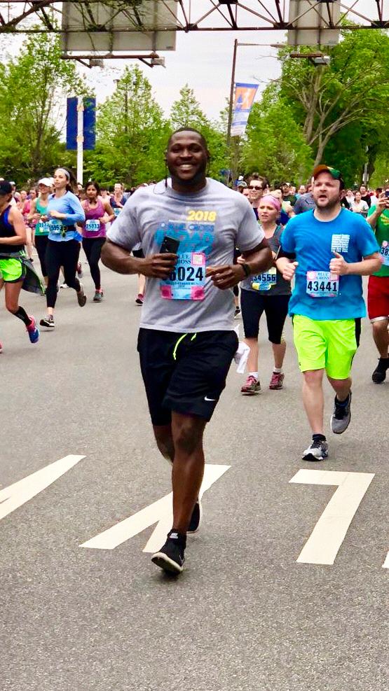 Matthew running his 1st 10 mile race