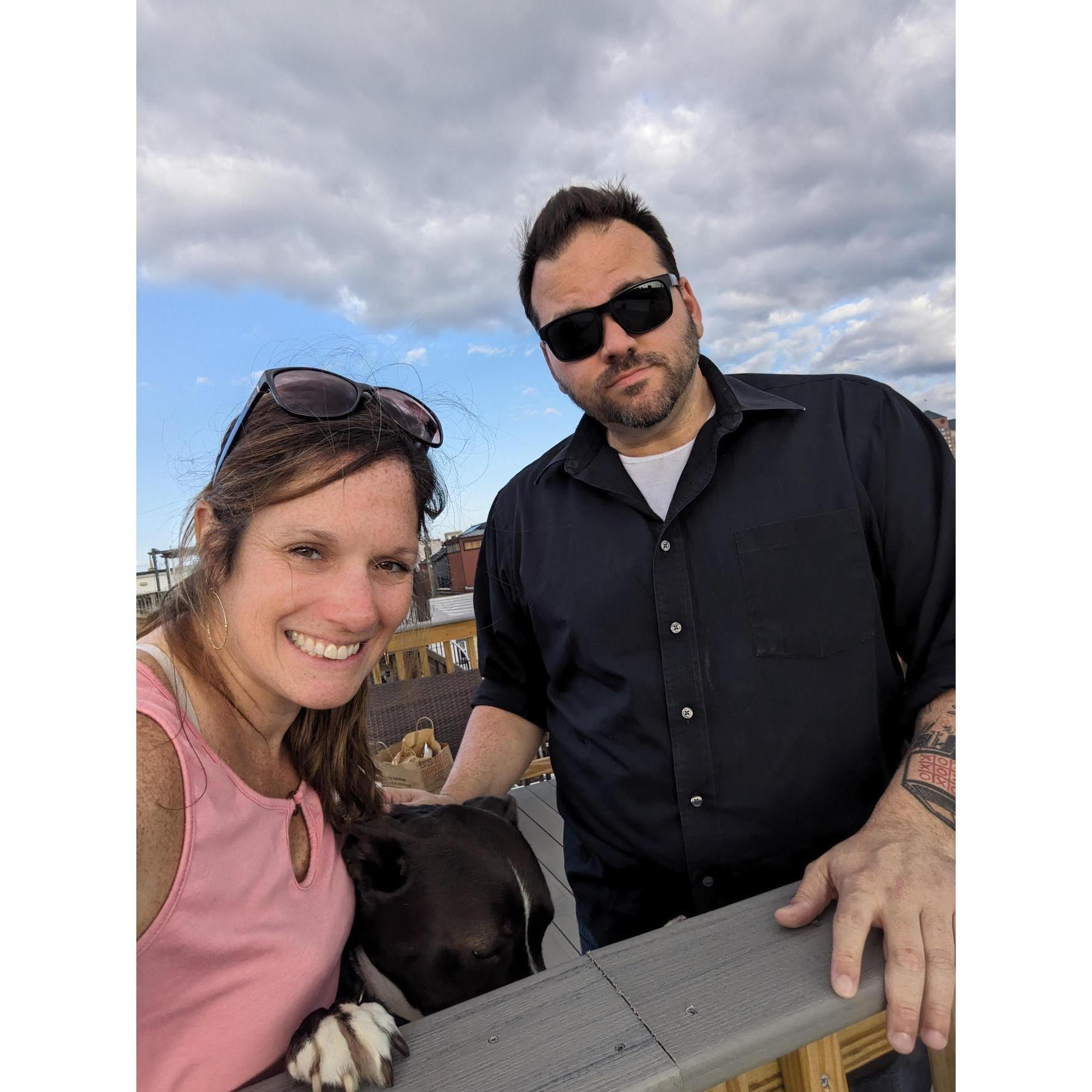 Our deck photo with Bueller