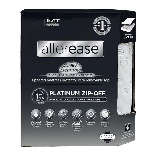 AllerEase Platinum Zip-Off Top Mattress Protector, Queen