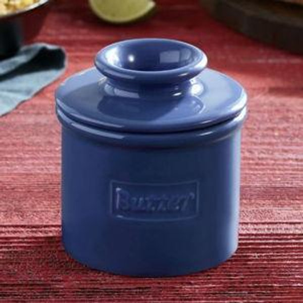 Maraschino Royal Blue Cafe Retro Butter Bell Crock