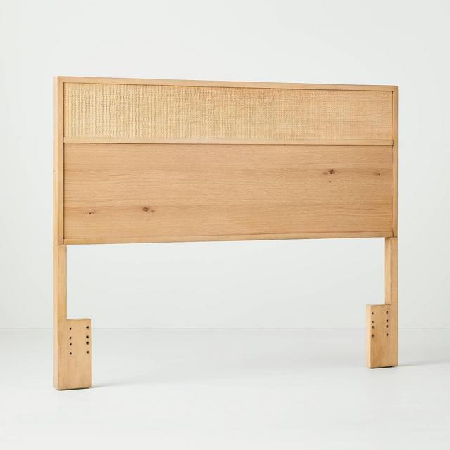 King Wood & Cane Transitional Headboard Natural - Hearth & Hand™ with Magnolia