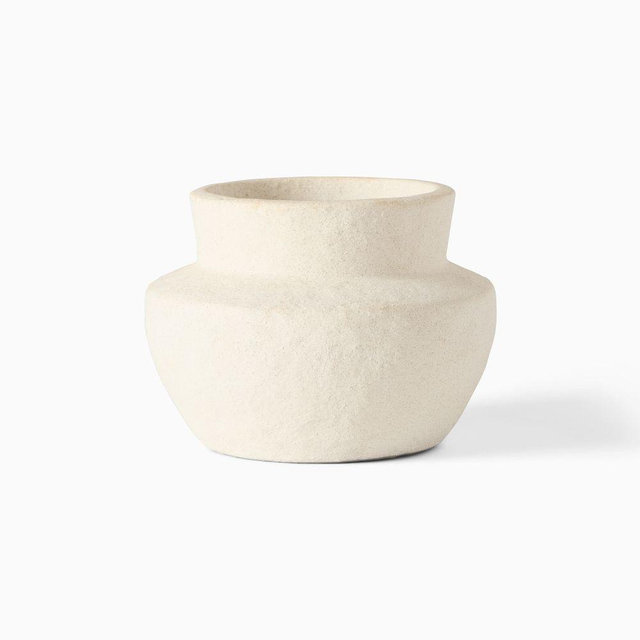 Form Studies Ceramic Tabletop Planter, Small, 6.5"D x 4.5"H, White