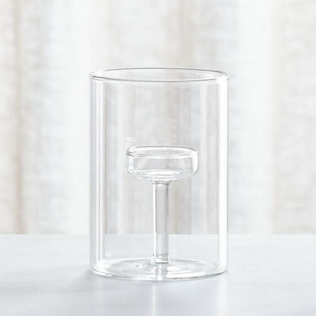 Elsa Medium Glass Tea Light Candle Holder