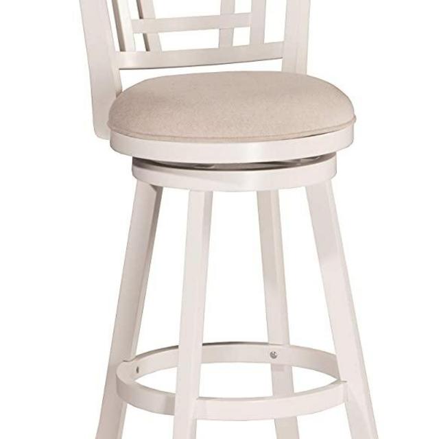 Hillsdale Fairfox Swivel Counter Height Stool, White
