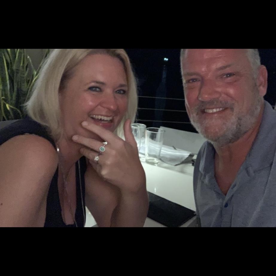 He proposed!  November 13, 2024 - St. Thomas US Virgin Islands.  This photo was taken minutes after he proposed.