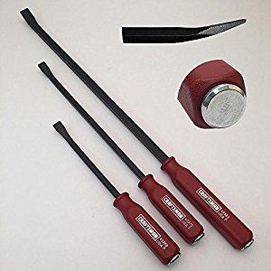 Craftsman 3 Piece Curved Pry Bar Set With Strike Cap Handle