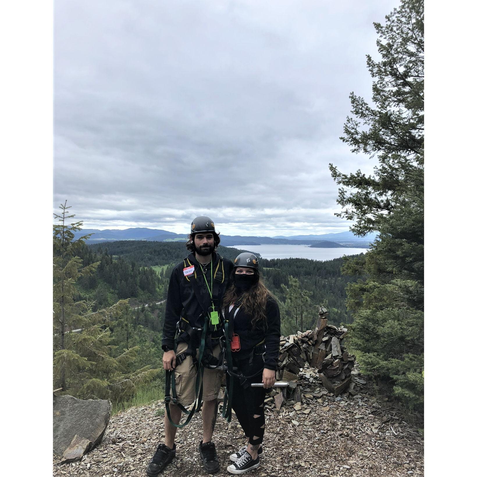 Ziplining in Cour De Lane Idaho!