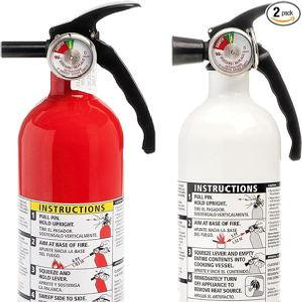 Kidde Kitchen Fire Extinguishers for Home & Office Use, 2 Pack: One 1-A:10-B:C and One Specialty Kitchen Extinguisher, Wall Mount & Strap Brackets Included
