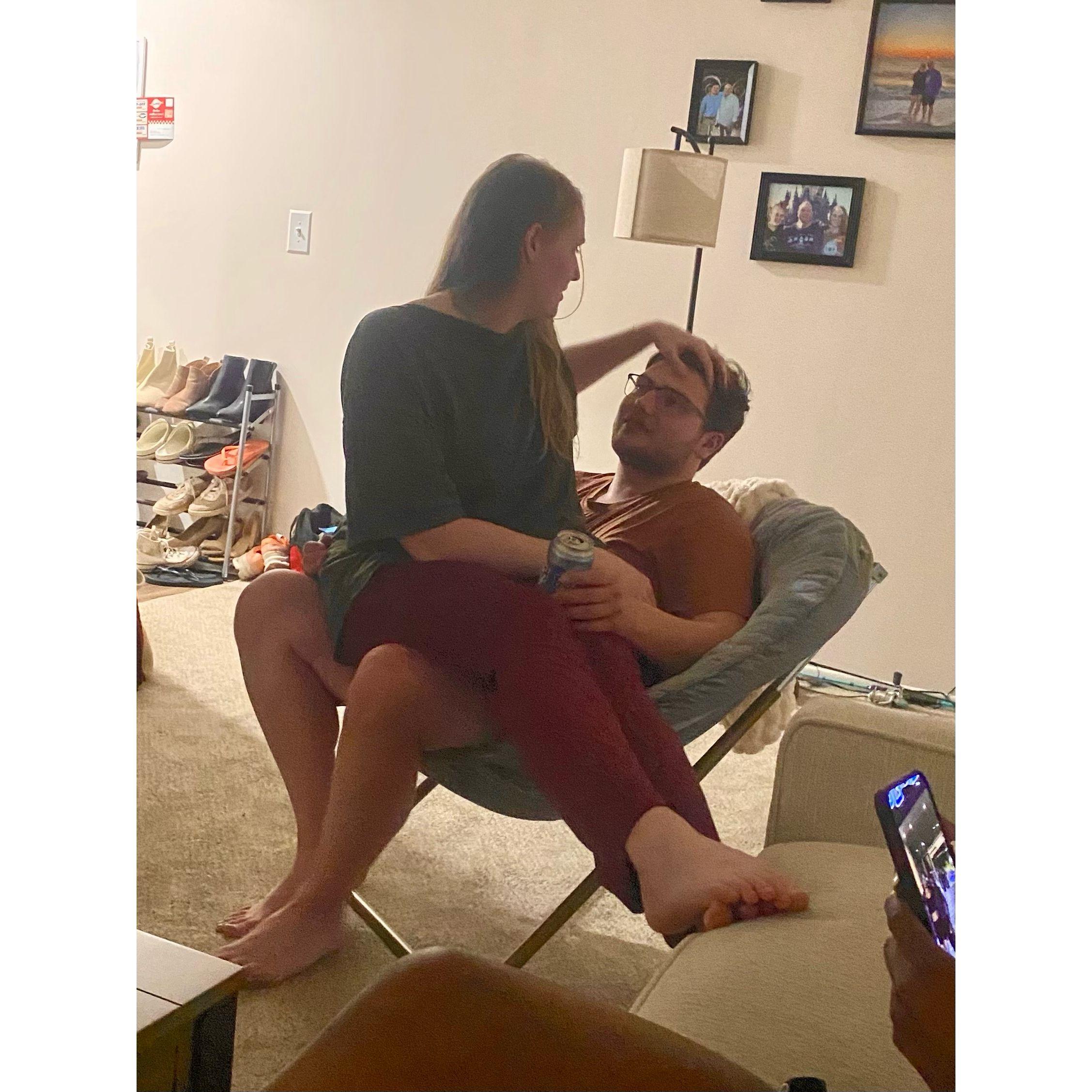A candid moment recently captured by a friend
