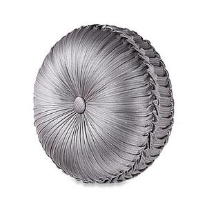 J. Queen New York™ Luxembourg Tufted Round Throw Pillow in Antique Silver