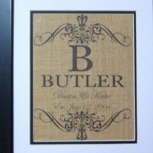 Personalized Burlap Family Name Wedding sign