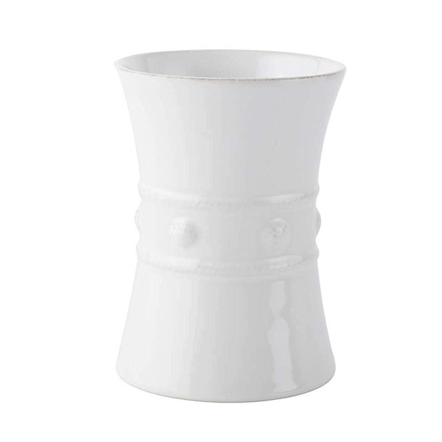 Berry and Thread Whitewash Utensil Crock