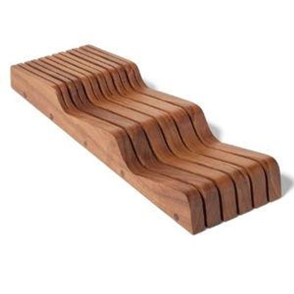 Sur La Table Walnut Drawer Knife Block