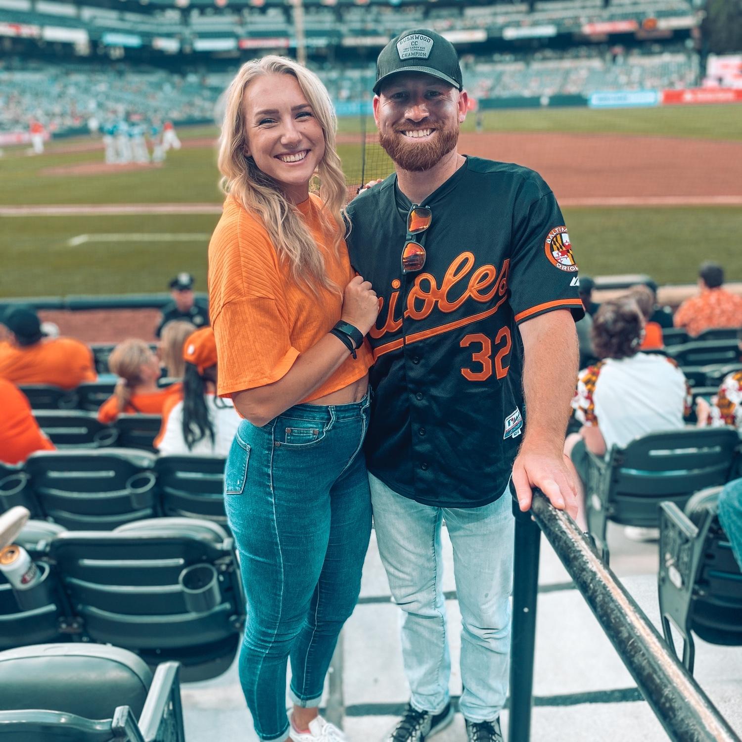 Our 3rd trip we went to Baltimore & Case officially (drunkenly) asked me to be his gf at the Orioles game (we lost).
