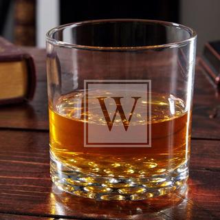 Buckman Block Monogram Old Fashioned Glass