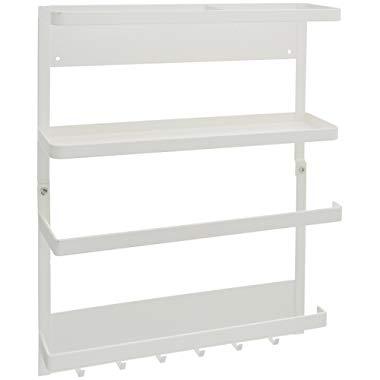 YAMAZAKI home Late Plate Kitchen Rack - Magnetic Storage Holder & Organizer, White,