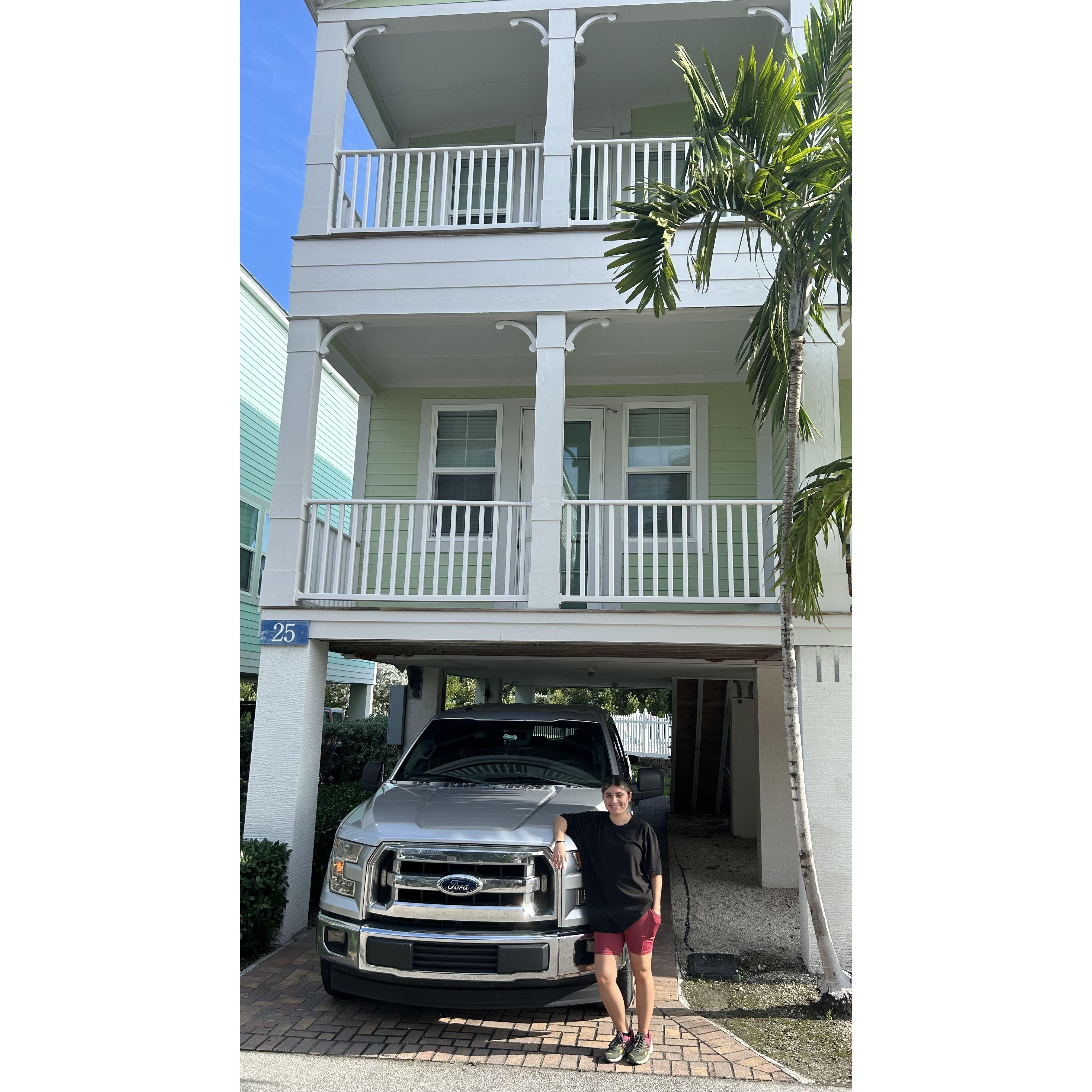 Our first place together in Marathon, FL (let's pretend Kevin's in the picture).