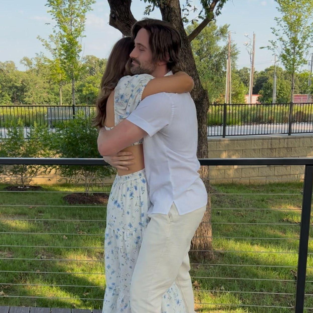 First hug of forever!