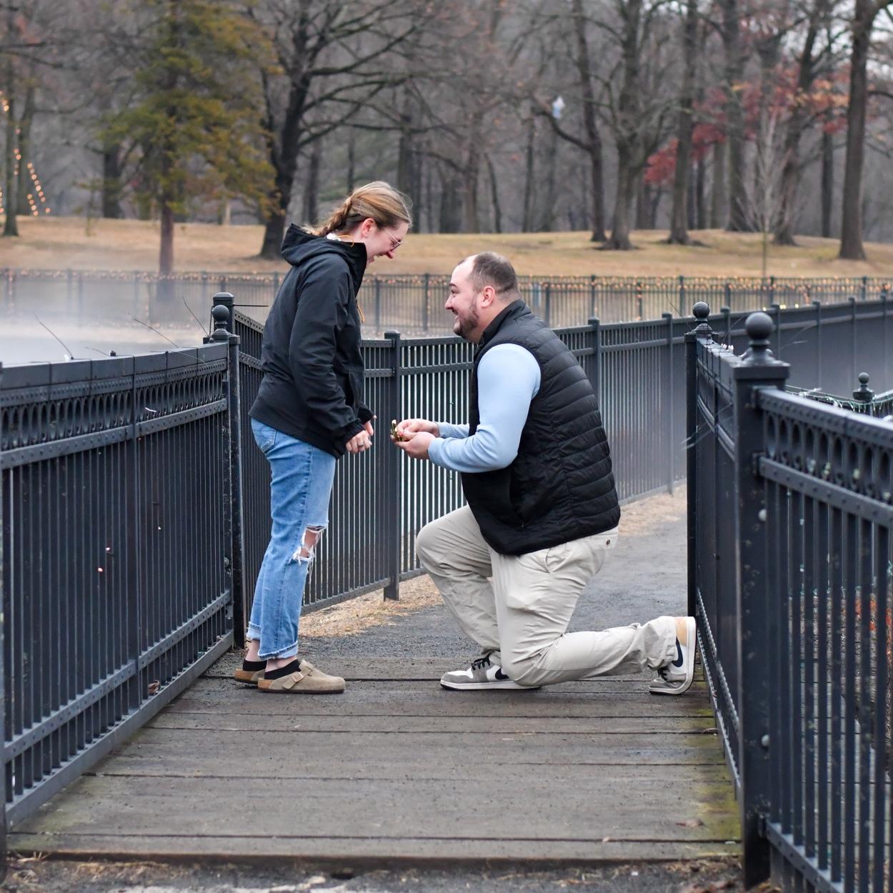 Glenn's proposal in Hubbard Park!