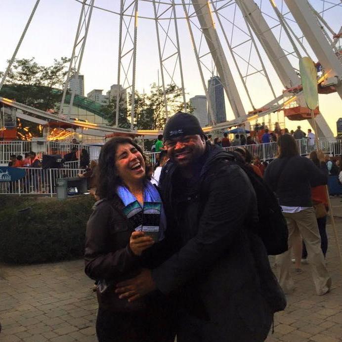 Our date at Navy Pier Ferris Wheel, September 2015