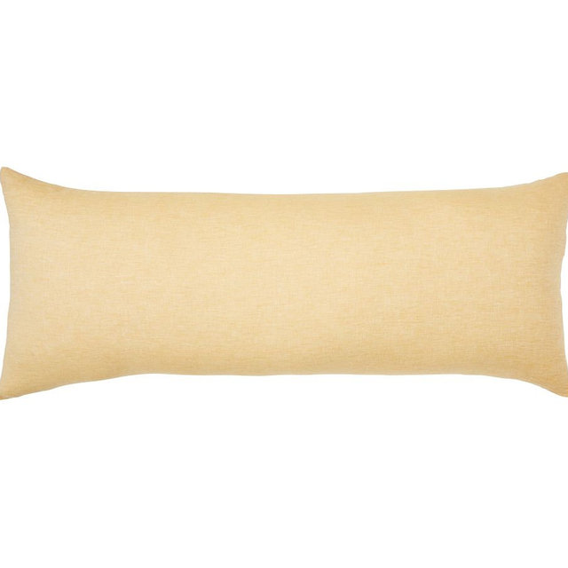 Belgian Flax Linen Oversized Lumbar Sham, Daffodil