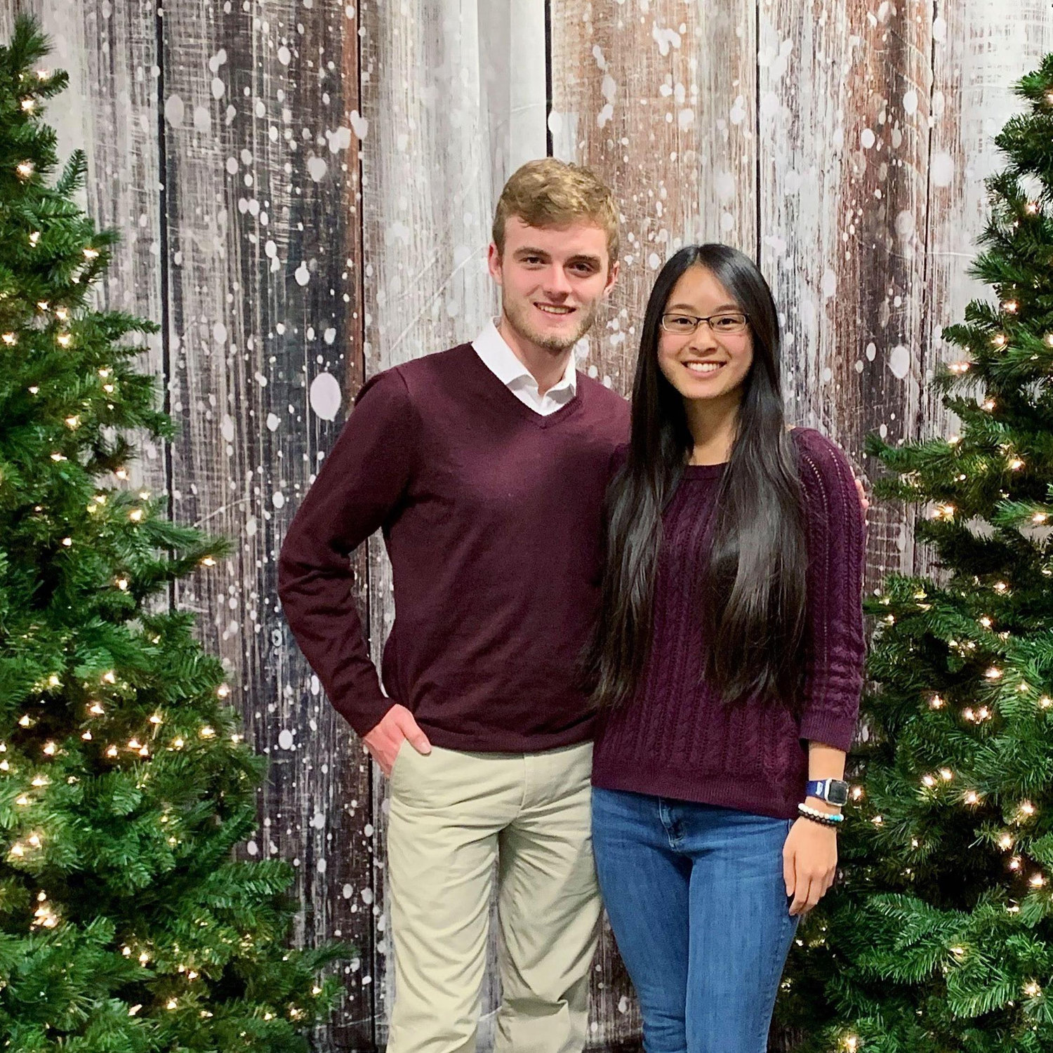 We unintentionally matched for the Christmas service at Southland Christian Church... early signs that were meant to be.