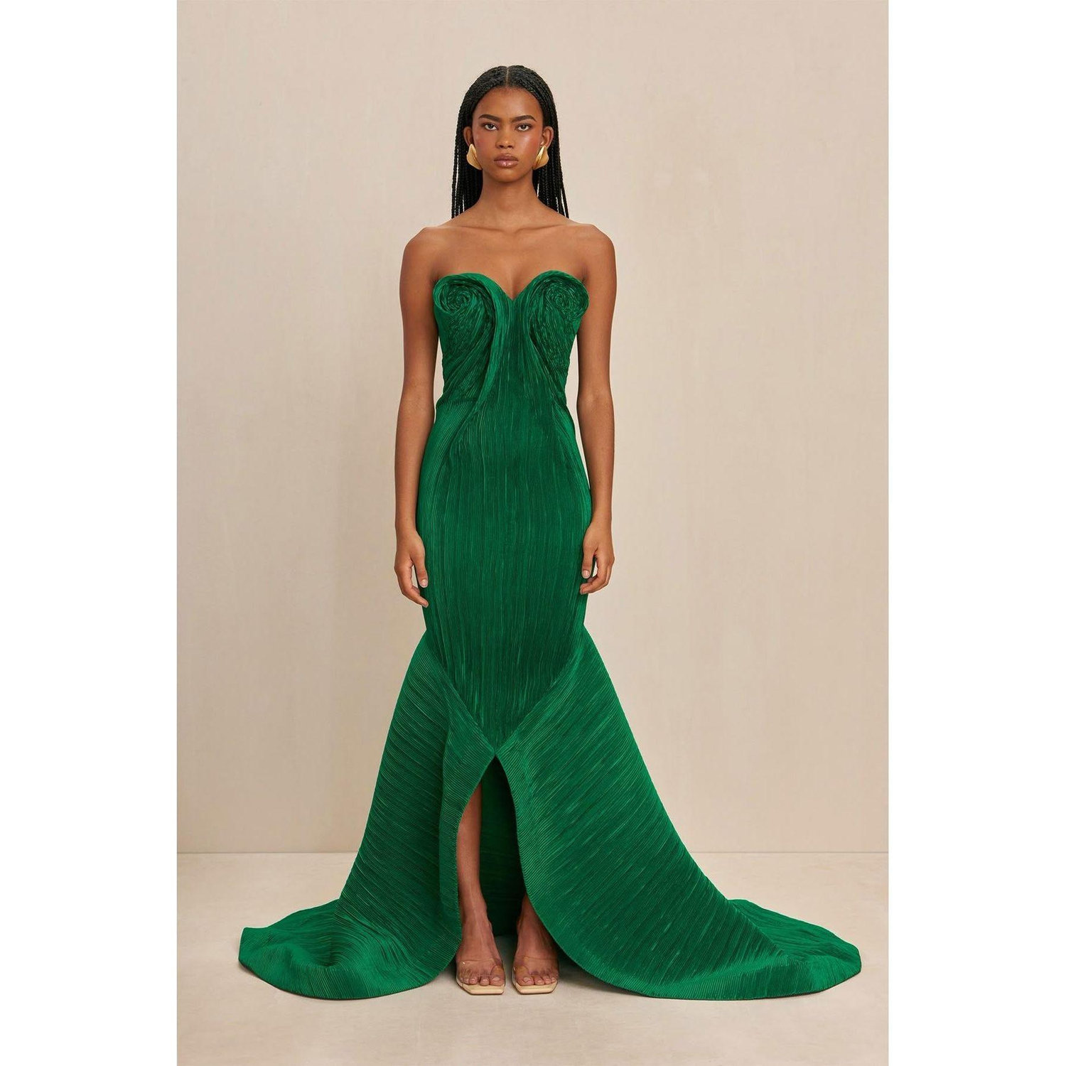 Colorful floor-length dress