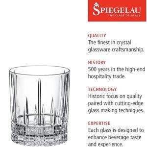 Spiegelau Perfect Serve Double Old Fashioned Glasses Set of 4 – Heavy Base Crystal