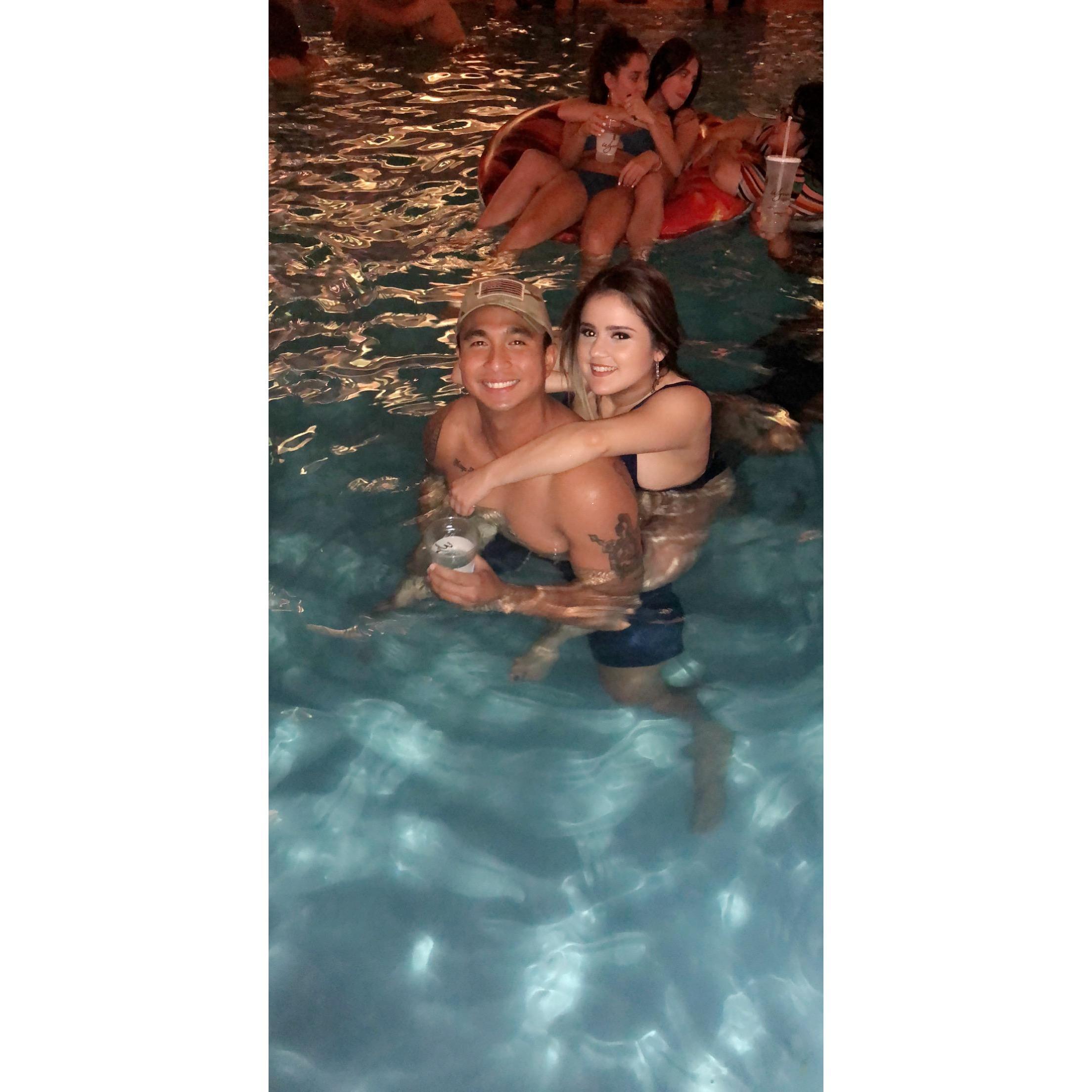 We celebrated Miguel graduating from the LVMPD Academy at Encore Beach Club, Night Swim!
