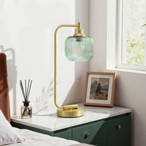 18.5" Dimmable Table Lamp - Green