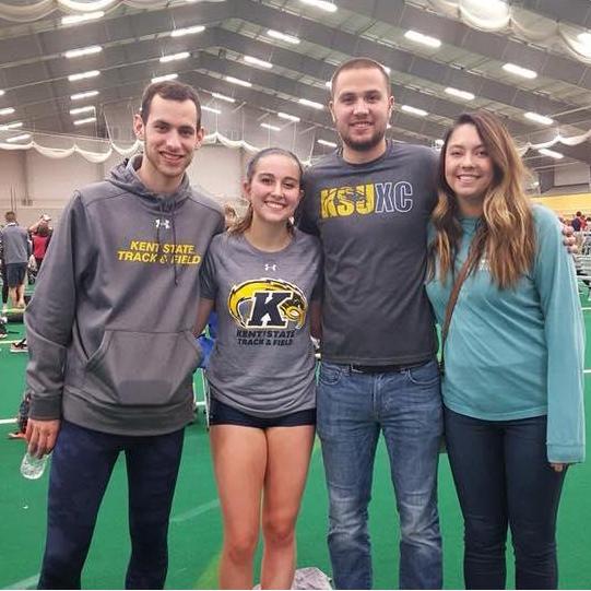 Calvin and Kortney's 1st Kent State Track Meet in February of 2018!