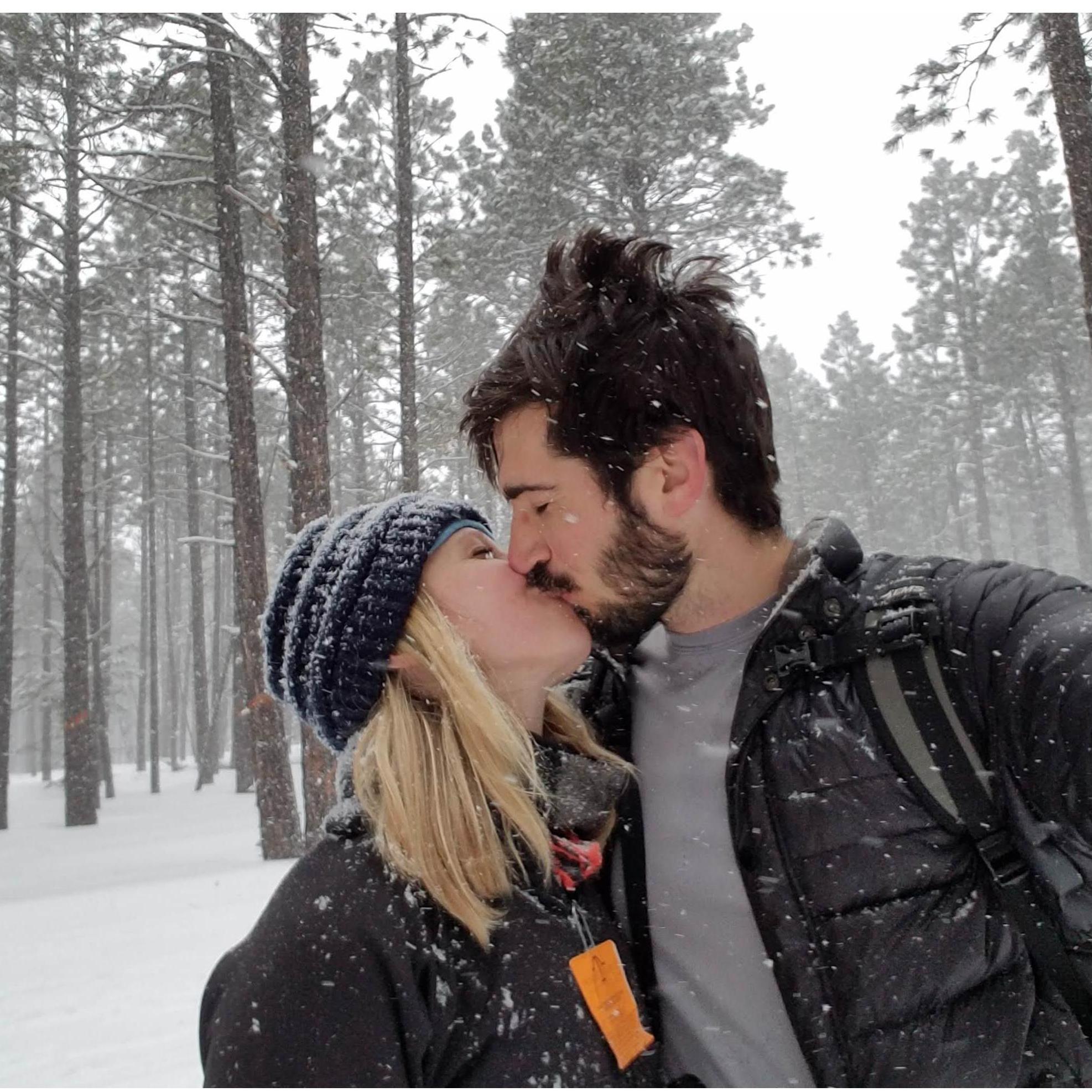 Warming up in Flagstaff snow