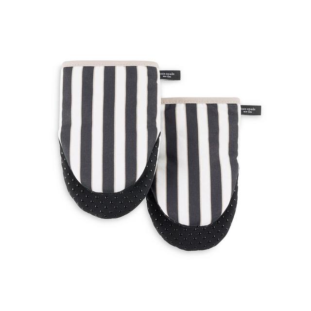 kate spade new york Botanical Stripe Mini Oven Mitt 2-Pack Set, 5.5" x 8"