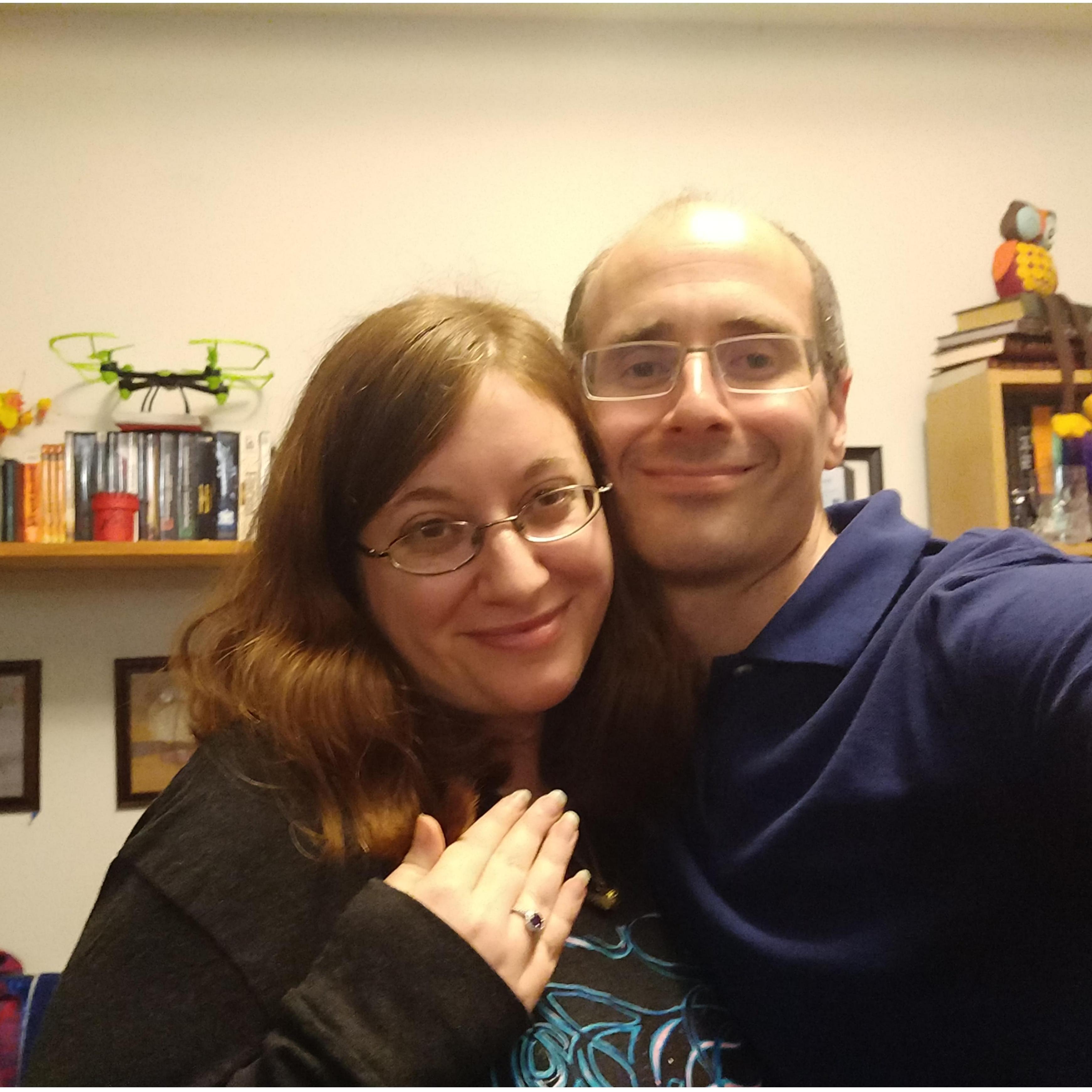 When we first got engaged!
