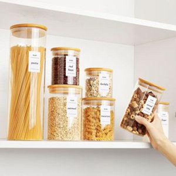 Glass Food Storage Jars, 7 Pack