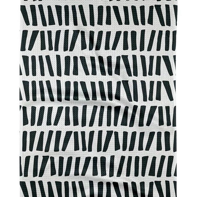 GEOMETRY Kitchen Tea Towel - Quick Dry Microfiber Cloth Dish Towels for Kitchen Drying - Premium Quick Dry Towel (All Lined Up, 1-Pack)