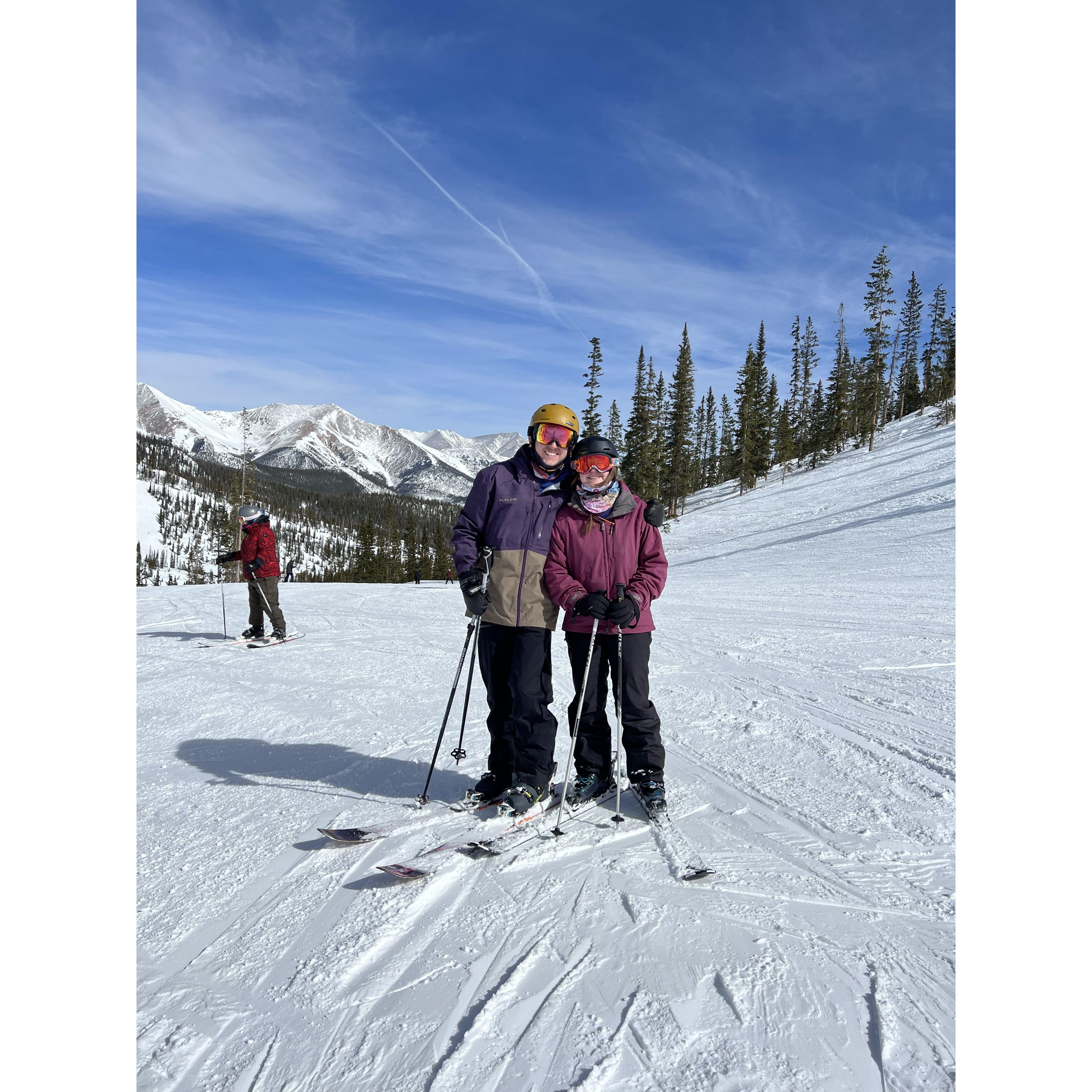 Top of the slopes! (kind of.... I only ski the greens...)