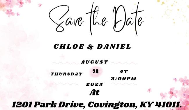 The Wedding Website of Chloe Ghaffar and Daniel Cooper