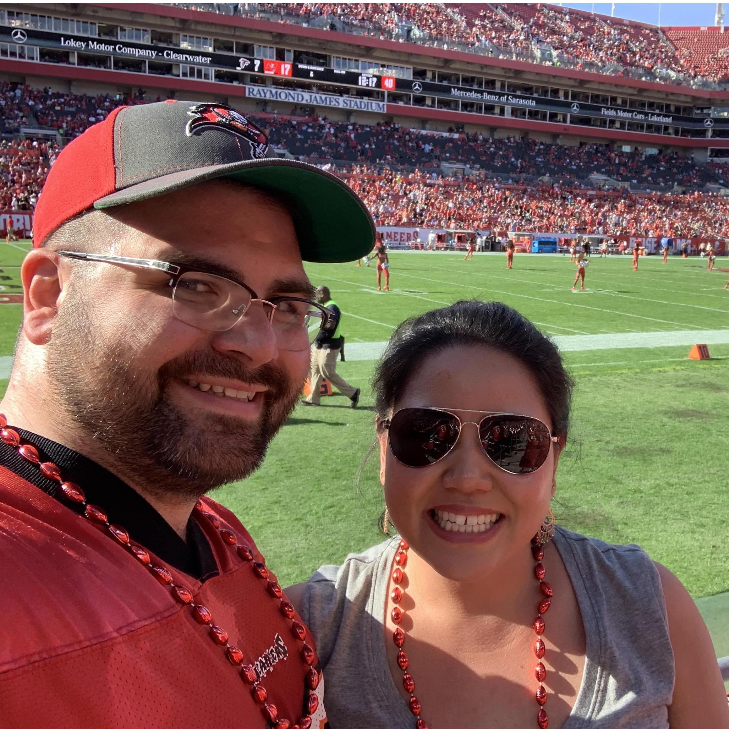 Our first Buccaneers 🏴‍☠️ game together.