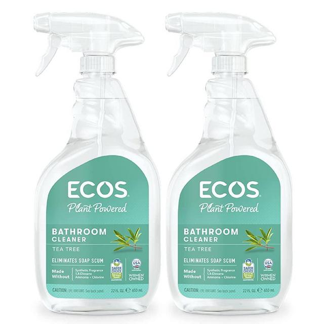 ECOS® Bathroom/Shower Cleaner with Tea Tree Oil, 22oz bottle by Earth Friendly Products (Pack of 2)