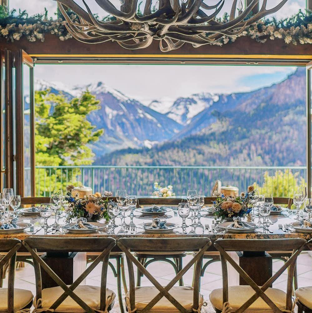View from dining table inside Gold Mountain Ranch!