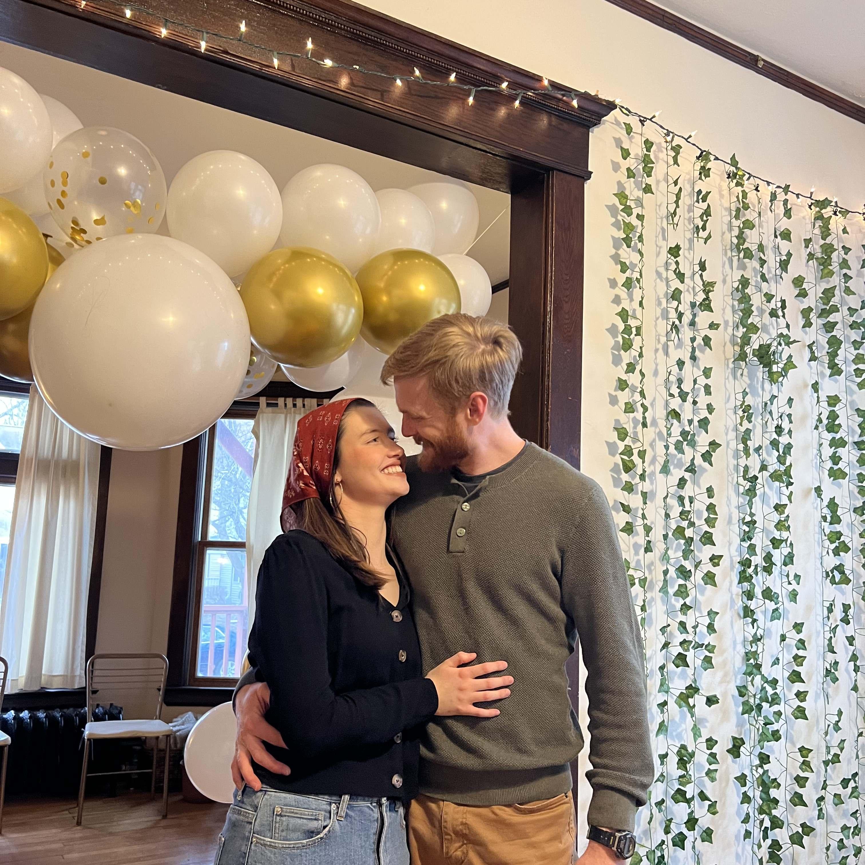 At our engagement party!